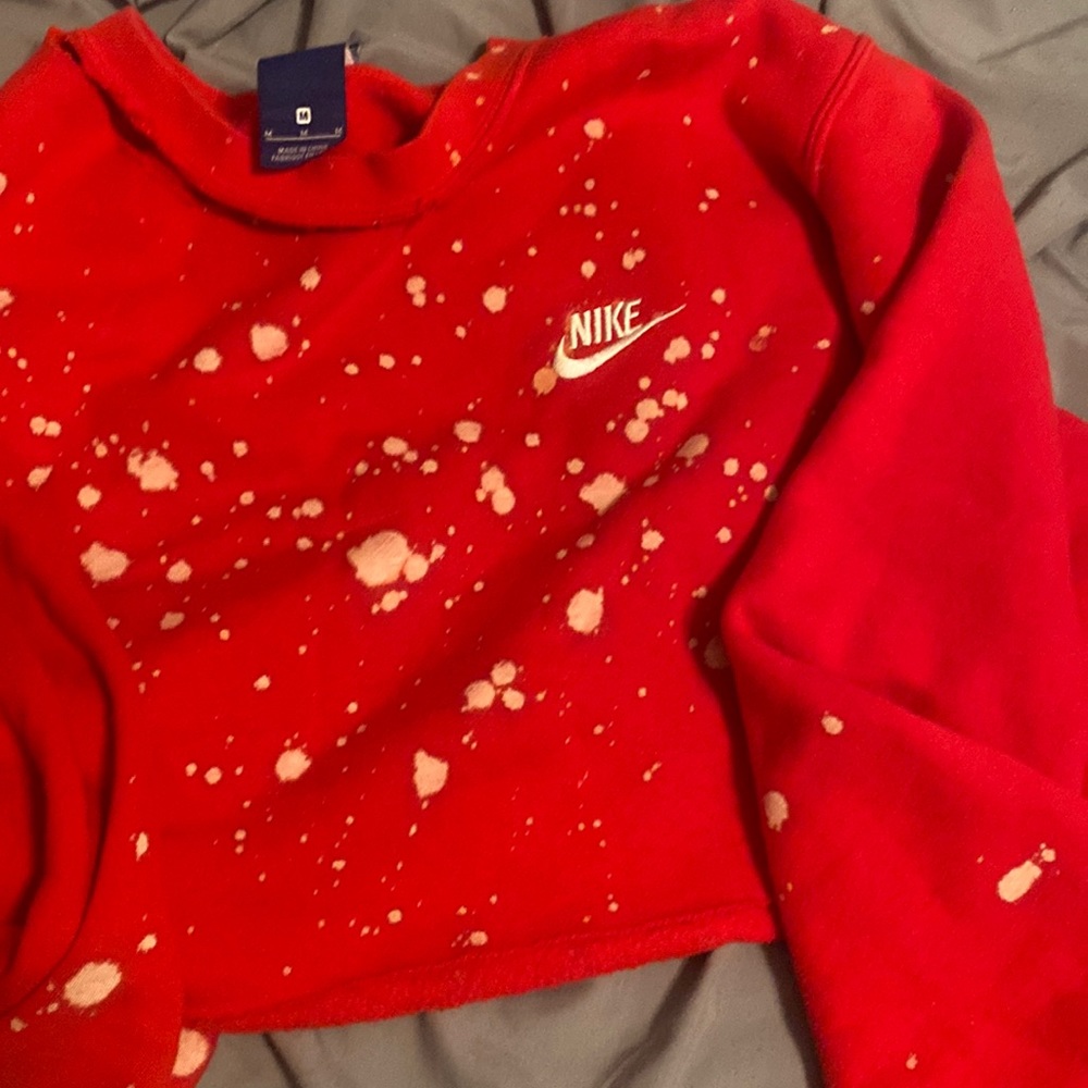 Distressed nike crop sweater